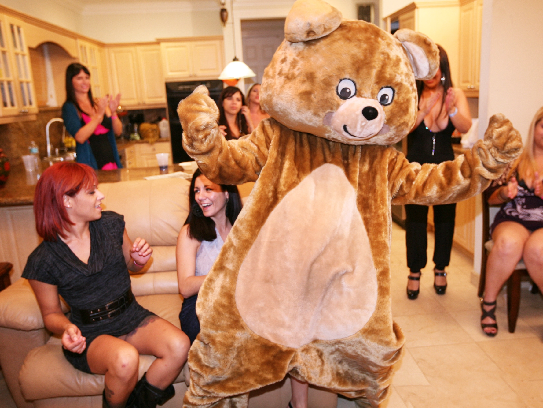 Crazy girls really enjoy their party