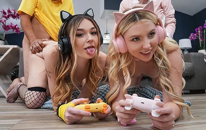 [DaughterSwap] Britt Blair, Della Cate (No More Gaming: BFFs Share Some Daddy Dick)