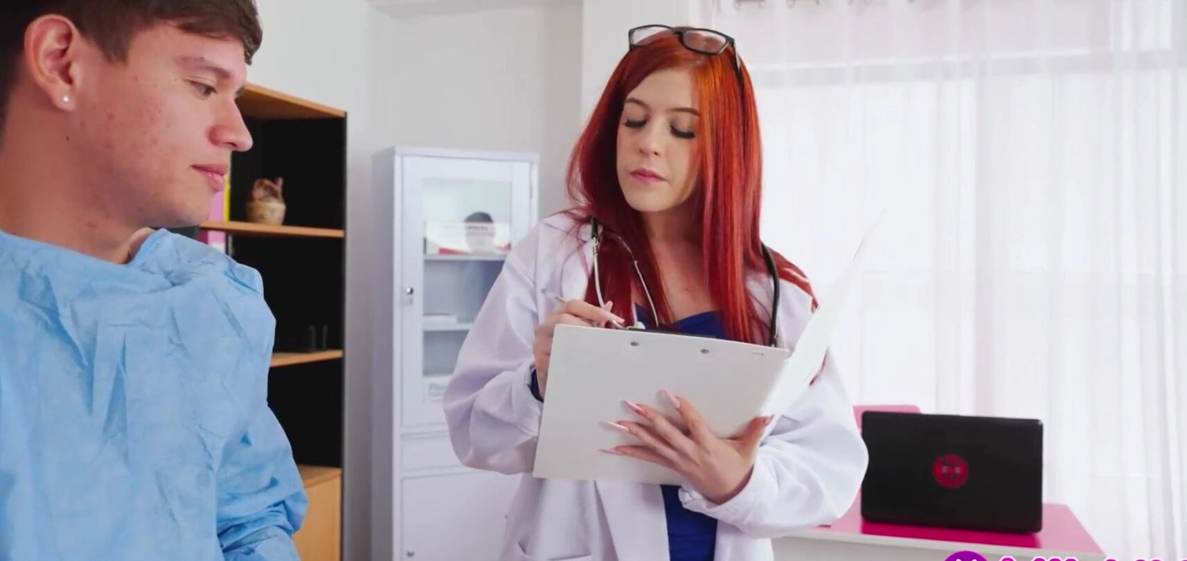 Former porn actress works in the hospital and is the horniest with her patients