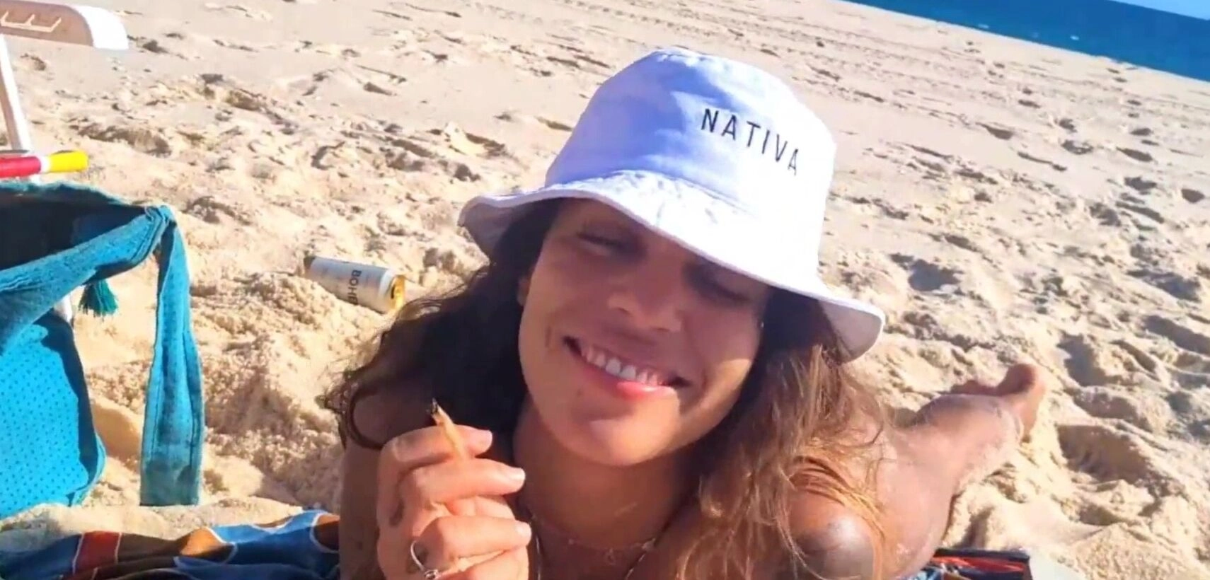 I called him to fuck me right there in the sand! SEX ON THE BEACH - Lolah Vibe and Rock Maiaa