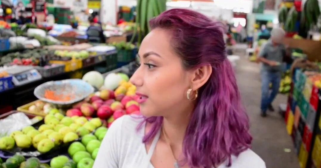 Oiled And Big Cock Oiled Up Hard & Fucked Busty Purple Hair Latina