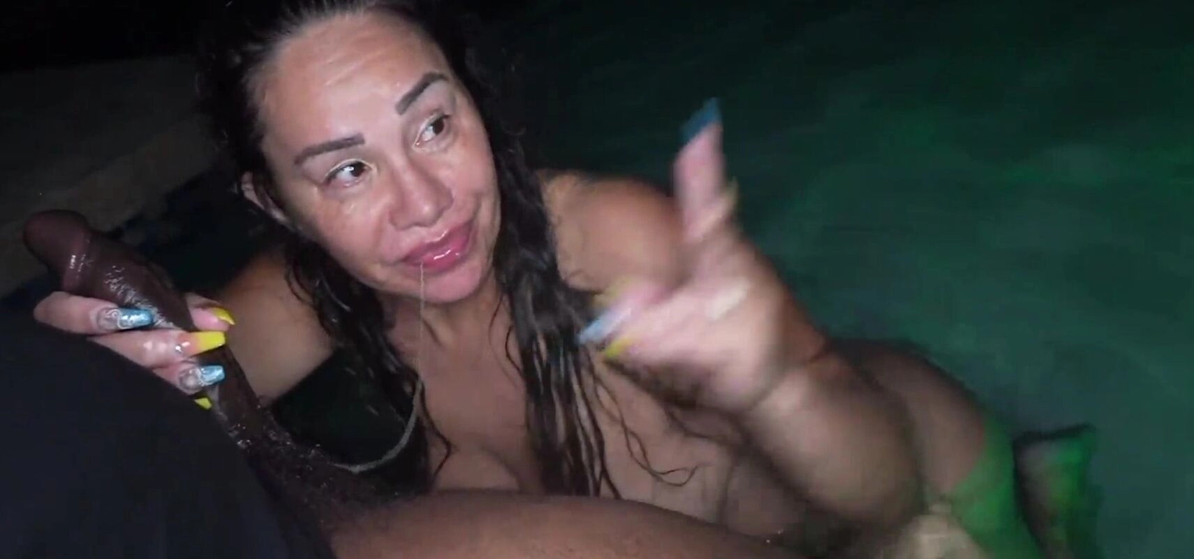 Queen Rogue fucked at the POOL in Puerto Rico!