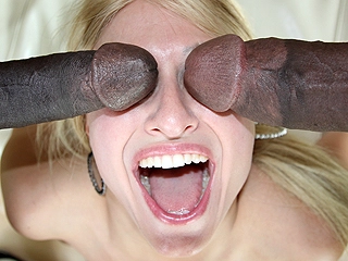 Sadie Sable in interracial anal gangbang