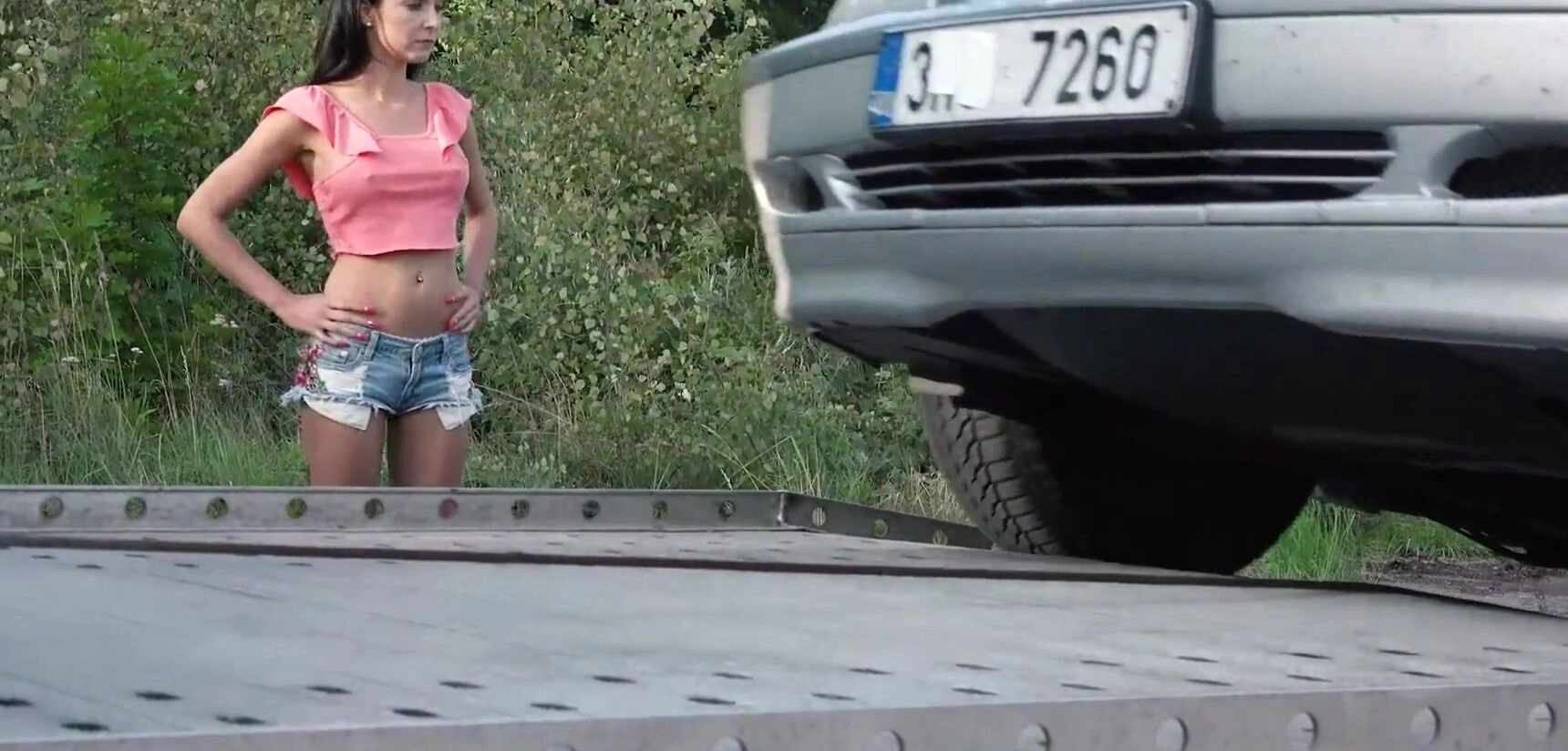 Sexy Ass Brazilian Babe Sucks And Fucks With Truck Driver Outdoor (Francys Belle