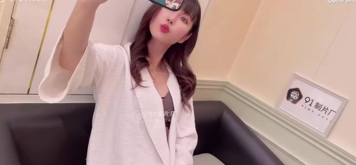 Sexy Japanese model with long legs and cute face teasing with her boss in the hotel